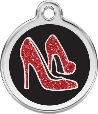 Red Dingo Glitter Red Show Pet ID Tag