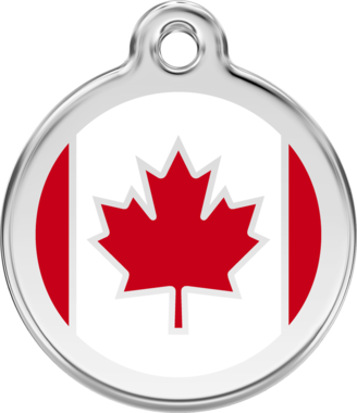 Red Dingo Canadian Flag Enamel ID Tag