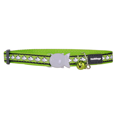 Red Dingo Reflective Lime Green Cat Collar